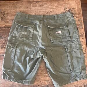 True Religion Military Green Utility Shorts 38